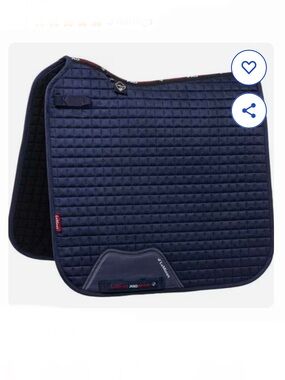 LeMieux Suede Dressage Square Horse Saddle Pad - Navy - Large